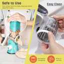 X Home Rotary Cheese Grater for Kitchen, Shredder with 3 Interchangeable Blades, Rotary Grater with Handle and Strong Suction Base, for Vegetables, Fruit, Nuts, Easy to Use and Clean, Blue