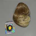 BARSDAR Short Blonde Ponytail Extension - 10 Inch Wavy Drawstring Ponytail Hair Extensions for Women - Synthetic Comb Clip in Ponytail Hairpieces Fake Pony Tails - Mixed Blonde & Bleach Tips