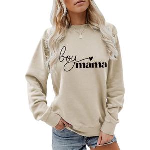 JBF Cloth Mama Boys Sweatshirt Women Long Sleeve Pullover Mama Sweatshirt Casual Loose Crew Neck Fall Pullover Tops (Medium)