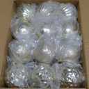 Jenaai 8 Pcs Blue Extra Large Christmas Ball Ornaments Set, 6 Inch Giant Oversized Hanging Ornaments Glitter Assorted Shatterproof Xmas Tree Balls for Indoor Outdoor Holiday Party Home Decor