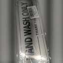 Hand Wash Only Sign 2 Pack, 9"x3", Strong Self-Adhesive Modern Design Wall Decor, Wall or Door Sign, Metal aluminum, Silver