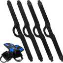 2 Pairs Scuba Diving Universal Fins Straps TPR Replacement Scuba Fin Straps with Quick Release Buckles Accessories Rubber Adjustable Flippers Strap for Swimming Diving Dive
