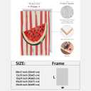 Trendy Fruit Kitchen Wall Art Vintage Watermelon Posters Fruit Abstract Art Canvas Print Preppy Poster Minimalist for Farmhouse Room Decor Bedroom 8x12inch Framed (style-5)