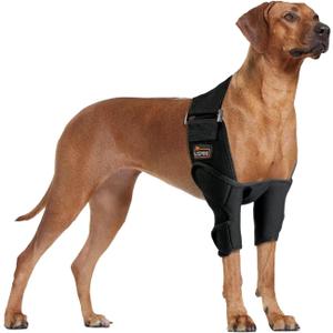 Dog Elbow Brace M Elbow Support for Dogs with Dysplasia, Arthritis, Calluses Medium Size Recovery Pad Adjustable, Soft Fit for Beagles, Cocker Spaniels, Bulldogs