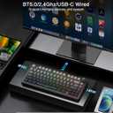 AULA F75 Pro Wireless Mechanical Keyboard,75% Hot Swappable Custom Keyboard with Knob,RGB Backlit,Pre-lubed Reaper Switches,Side Printed PBT Keycaps,2.4GHz/USB-C/BT5.0 Mechanical Gaming Keyboards