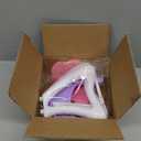 BABESIDE Baby Doll High Chair for Dolls up to 12 Inch, Pink & Purple Baby Dolls Accessories Furniture Doll High Chair, Fun Pretend Play Toys for Kids Gift