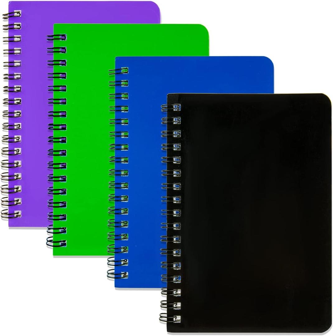 Spiral Notebook 4 Pack Pocket Notebook 4.2"x 6.1" Pocket Notepad Small Notebook (4 Pack Spiral Notebook)