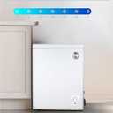 Commercial Cool 1.8 Cu. Ft. Compact Chest Freezer, Textured Finish, Deep Freezer for Frozen Food Storage, Removable Storage Basket, Mechanical Temperature Control, R600a Refrigerant, CCFW18, White