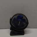 Gaiatop Portable Clip on Fan Battery Operated, Small Powerful 3 Speed Quiet 360 Rotate, USB Rechargeable Mini Personal Cooling Fan for Desk Table Home Office Stroller Camping Women Gifts Black Blue