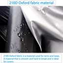Half Car Cover All Weather Car Body Cover Sunshade Cover Snow Cover Waterproof Snowproof Universal 210D Oxford Fabric (Fit SUV Length 174'' to 189'')