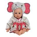 ADORA Bath Time Babies Collection, 13" Baby Doll and Clothes Set, Made with Fresh Powder Scent and Exclusive QuickDri Vinyl Body, Birthday Gift for Ages 1+ - Elephant