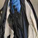 COBIZI 12x12ft Pop up Gazebo Screen House Tent for Camping, Camping Outdoor Screened Gazebo with Mosquito Netting, Portable Hub Tent with Carrying Bag and Ground Stakes, Blue (Upgraded 2.0)