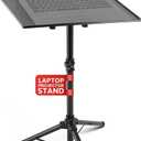 Pyle Projector Stand Tripod 28.0'' - 50.0'', Pro DJ Laptop, Easy Setup, Portable Studio Stand for Laptops, Mixers, and Projectors, Height Adjustable for Stage, Home, Studios, Stable and Versatile