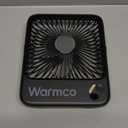 Warmco 10000mAh Portable Travel Fan 7-inch, Max 24H Runtime, Ultra-thin Quiet Rechargeable Battery Operated Desk Fan with Digital Display for Camping, Office, Bedroom, Cruise Essentials (Black)