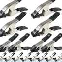 Wellmax 20PC Nickel-Plated Metal Spring Clamps Set - Heavy Duty Clips for Woodworking, Photography Backdrops, and More