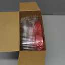 Domensi 15 Pcs Disposable Heart Shaped Cake Pans - 32 oz Oven Safe Red Aluminum Foil Cupcake Cup Pans with Lids for Christmas Birthday Wedding Parties Dessert Baking Cooking