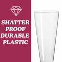 Blue Sky Clear Disposable 5oz Champagne Cups with Stems (8 Count) - Elegant Plastic Party Drinkware for Weddings and Celebrations