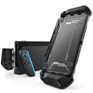 Mumba Case Compatible with Switch 2 [Blade Series] [Dock Friendly] [MilitaryGrade Protection] TPU Grip Protective Cover Shell, QuickRelease JoyCon, Accessories for Switch 2 (Black)