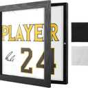 1 Pack T Shirt Display Frame,13" x 13" Black Jersey Displays Frame Case,1" Depth of Usable Space Shadow Box, Display Case for Shirts, Jerseys, Memorabilia