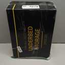 Wisuce Bamboo Under Bed Storage Containers- Underbed Organizer with Wheels with Large Dust Bag,Sturdy Wood Rolling Under the Bed Shoe Storage Organizer Drawer 2 Packs (Walnut, Small)