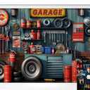 Kate Garage Tools Photo Backdrop Retro Mechanic Workshop Wall Art Background for Automotive Men Boys Photography Studio Props, 7x5ft