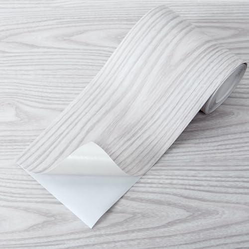 Art3d 15 Sq.ft Peel and Stick Floor Tiles, 10Pcs Luxury Vinyl Plank Flooring Wood Look, 36"  6" Adhesive and Waterproof Tile Sticker for Bedroom, Living Room, Kitchen, Light Gray