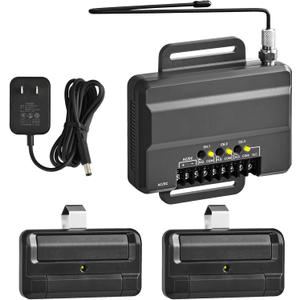 811LMX Gate Opener Remote and 850LM Gate and Garage Door Opener Receiver, Compatible with Liftmaster Gate Door Openers and Commercial Garage Doors, 811 LMX *2, 850LM Receiver*1, 12V Power Supply*1