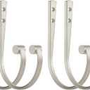 Curtain Holdbacks 4pcs,Brushed Nickel Barrel Zinc Alloy Curtain Tiebacks,Wall Mounted Curtain Holders for Drapes.