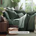 Monbix California King Comforter Set - 7 Pieces Cationic Dyeing Deep Forest Bed in a Bag Cal King Bed Sets with Comforter, Sheets, Pillowcases & Shams, Reversible Bedding Comforters Sets