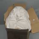 Luxurious Twin/Twin XL Size Goose Down Fiber Waterfowl Feather Fiber Comforter Duvet, 100% Egyptian Cotton Cover, 50 oz. Fill Weight, Baffle Box Design, White Solid