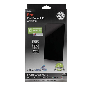 GE UltraPro Flat Panel HD Indoor Antenna Free Local HDTV 4K UltraHD Full 1080P H