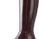 Shoe'N Tale Women's Knee High Boots Chunky Low Heel Pointed Toe Winter Shoes with Side Zipper (7.5)