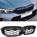 MAXDOM Replacement Front Upper Grill Fit for BMW (2023-2025) 3 Series G20 LCI – Gloss Black Diamond ABS Grille