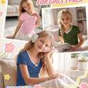 Custoneei 3 Pack Girls Short Sleeve Tees, 3-Color, 13-14 Years