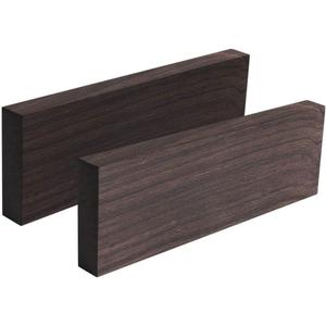 Tzong 2Pcs Black Ebony Lumber Wood Timber Handle Plate for Music Instruments DIY Tools 3/8"x1.5"x5"