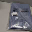 ANRODUO Long Linen Shower Curtain, 96 Inch Fabric Shower Curtain with 12 Metal Hooks, Waterproof Heavy Duty Polyester, Button Hole Design, Machine Washable for Bathroom Hotel, W72xL96, Dusty Blue