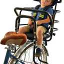 Kid's Bike Seat Rear with Adjustable Headrest, Rear Child Bike Seat with Foot Pedals Back Rest Handrail.Child Carrier Bike Chair for Bicycle Designed for Children Aged 18 Month to 8 Years Old