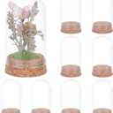 BENECREAT 10Pcs Dome Decorative Jars, 1.8x3.5inch Glass Display Dome Cloche Glass Bell Jar with Cork Base for Flower Storage, Specimens, Crafts Decorations