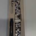 V-MORO Compatible with Apple Watch Band 40mm/41mm/42mm/38mm Women Resin Strap Fashion Dressy Fancy Bracelet lightweight Cute Wristband for iWatch Bands Series 11 10 9 8 7 6 5 4 3 2 1 SE(Black Floral) (Tortoise Stone Flower)