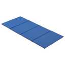 ECR4Kids Everyday Folding Rest Mat, 4-Section, 5/8in, Sleeping Pad, Blue/Grey, 1-Piece, 45" L x 5/8" Thick