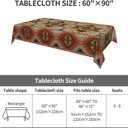 Aztec Geometric Rectangle Tablecloth Washable Table Cloth 60x90 Inch Table Cover Waterproof for Decoration Kitchen Dining Room