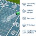 Garvee Outdoor Rug 9x12 Waterproof for Patios, Reversible Plastic Straw Rug, Tropical Leaf Indoor Outdoor Rugs, Large Area Rug for RV, Camping, Deck, Picnic Mat, Outside Carpet