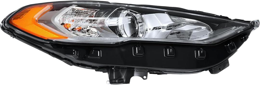 Headlights Fit for 2017 2018 2019 2020 Ford Fusion Head Light W/LED DRL Halogen Projector Headlamp (Passenger Side)