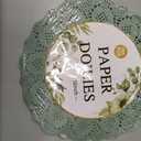 Kochorie 150 Pieces Lace Paper Doilies 12 Inches Round Sage Green Paper Doilies Disposable Decorative Placemats for Food Cakes Crafts Party Weddings Tableware Decoration