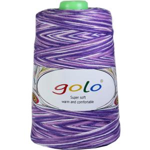 golo Cotton Cone Yarn 6/4 Yarn for Dishcloth 250g 700yd (D153 Purple)