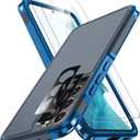 SPIDERCASE for Samsung Galaxy S22 Case,[10 FT Military Grade Drop Protection] Non-Slip [2 Pack] Tempered Glass Screen Protector+Camera Lens Protector Heavy Duty Shockproof Case,Blue