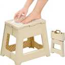 Foldable Shower Stool for Shaving Legs, Plastic Shower Foot Rest for Inside Shower,11.9" High Anti-Slip Foot Step to Shave Leg Small Folding Bench Shaving Stool for Travel/Bathroom
