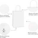BagDream Gift Bags 100Pcs 5.25x3x8 Small Kraft Paper Gift Bags with Handles Bulk, White Paper Sacks for Wedding Birthday Party favor, Retail, Merchandise, Small Grocery