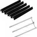 Hongso 7508 Burner Tube Kit and 7536 Porcelain Steel Flavorizer Bars 22.5 Inch for Weber Spirit E310 320 (with Side Mounted Control Panel Older Model), Spirit 700 Genesis Silver Gold Platinum B C 7537
