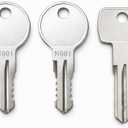 2-Pack N145 Replacement Keys Compatible with Thule Roof Racks, Cargo Boxes and Carriers, Pre-Cut to Key Codes N001-N250 N001RN250R, with 1 Removal Key D1251